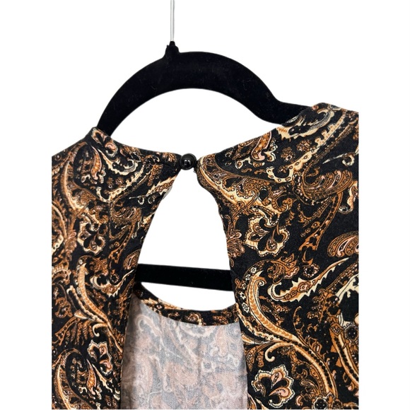 URBAN OUTFITTERS Brown Paisley Mini Dress Size SP Color: Brown and Tan - Picture 8 of 10
